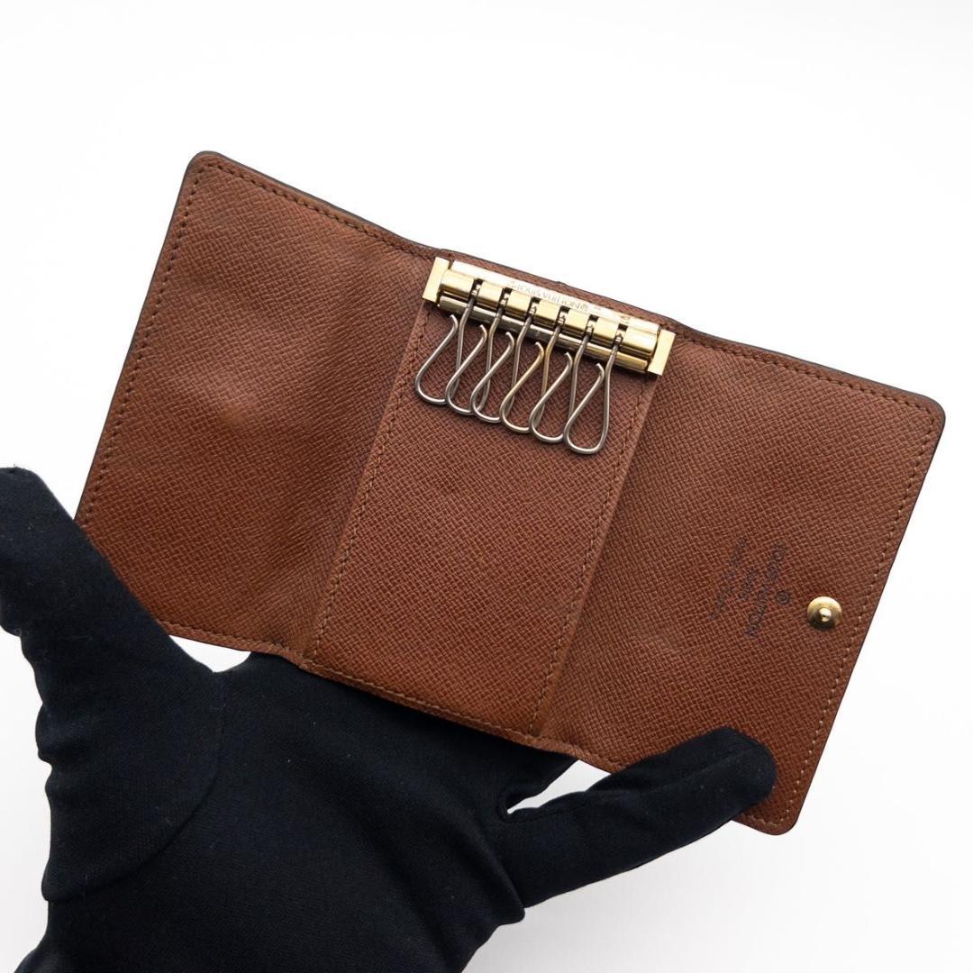 【極美品】ルイヴィトン　ミュルティクレ6 モノグラム　キーケース　茶色