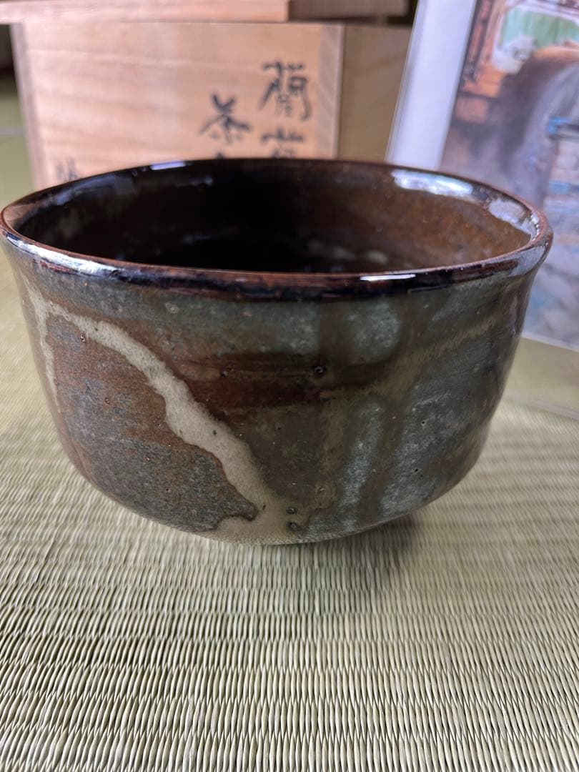 い草の灰釉茶碗