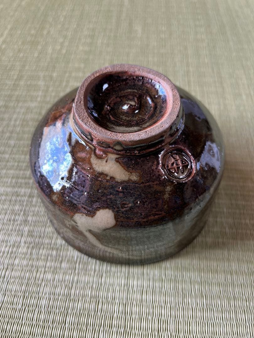 い草の灰釉茶碗