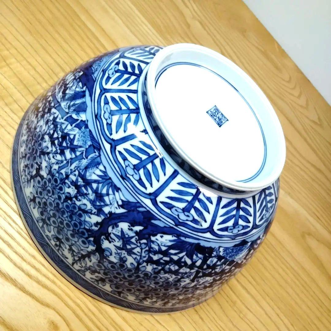 ☆ 馬場京泉 清水焼 染付大鉢