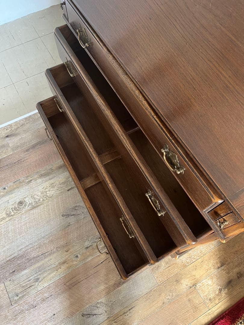 ダークブラウン ライティングビューロー