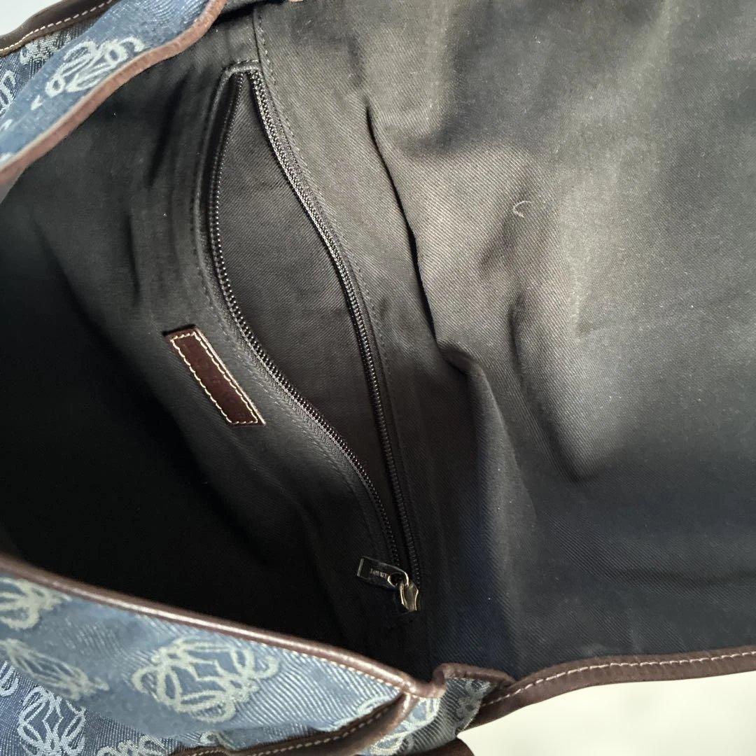 ブルー系チェック柄ショルダーバッグ