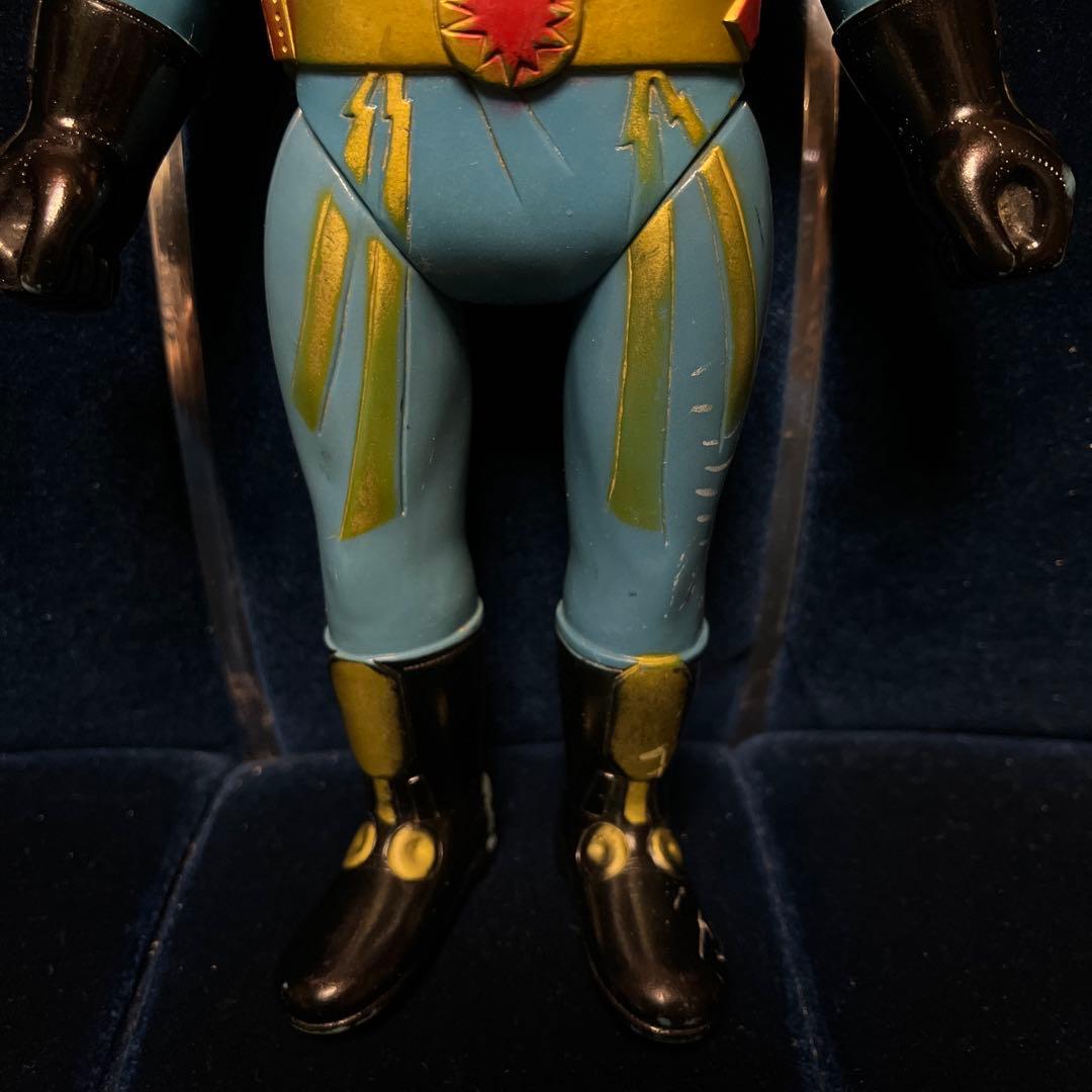 昭和レトロ ポピー イナズマン ソフビ 面無し 石森プロ 当時物 戦隊モノ