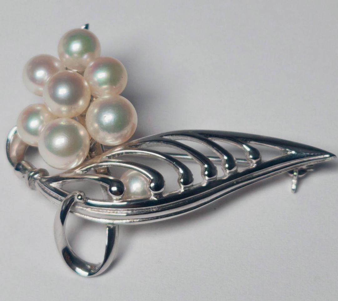 【極美品 最高級!!】ミキモト ブローチ パール 8珠 希少デザイン 皇室御用達
