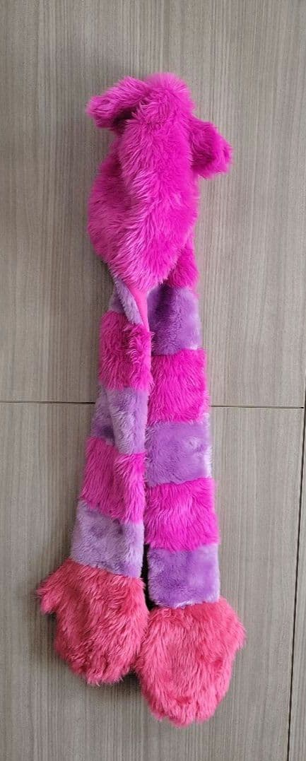 チェシャ猫　マフラー　ファンキャップ　マフラーキャップ　帽子　手袋　冬