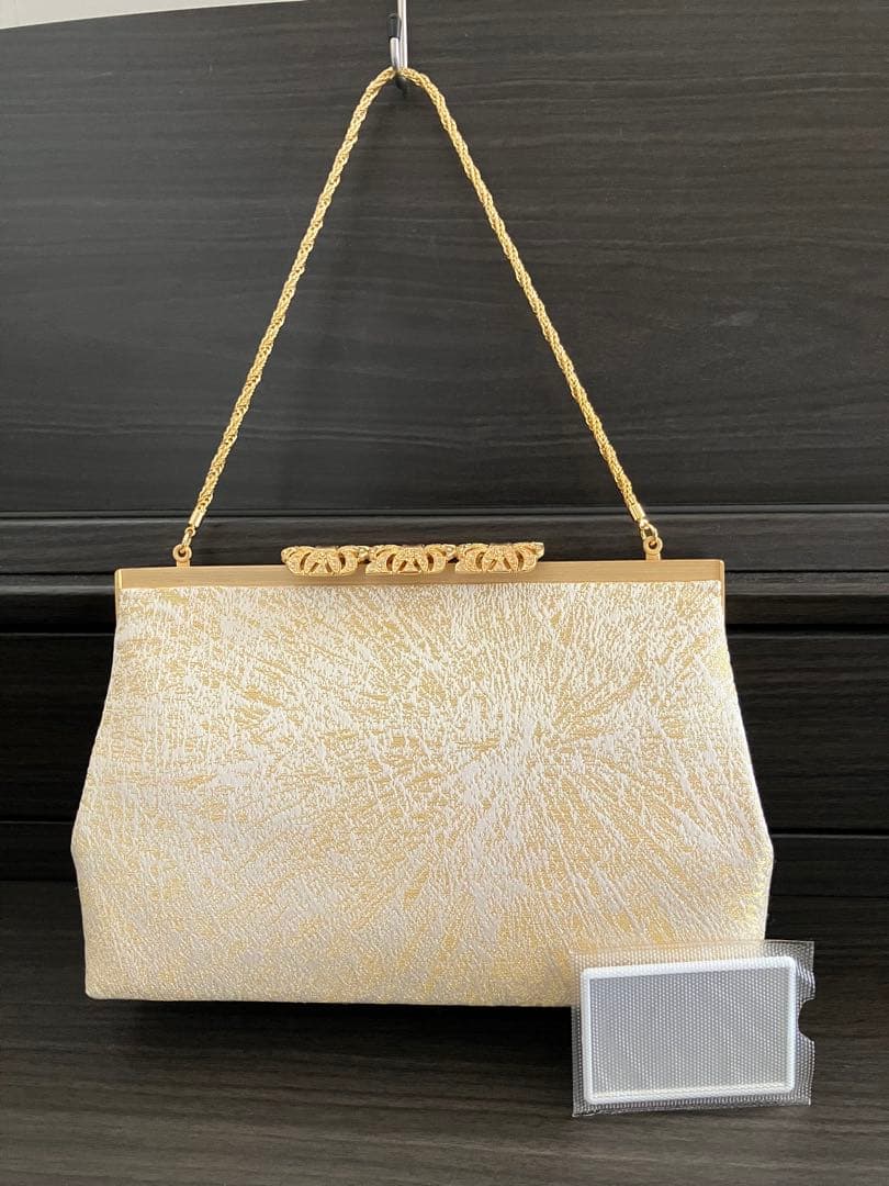 龍村美術織物　もみ菊　パーティーバッグ