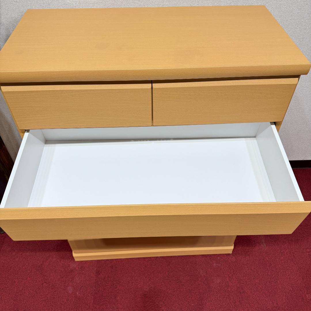 東京23区送料無料　大川家具ハイチェスト幅80㎝・タンス・収納・日本製