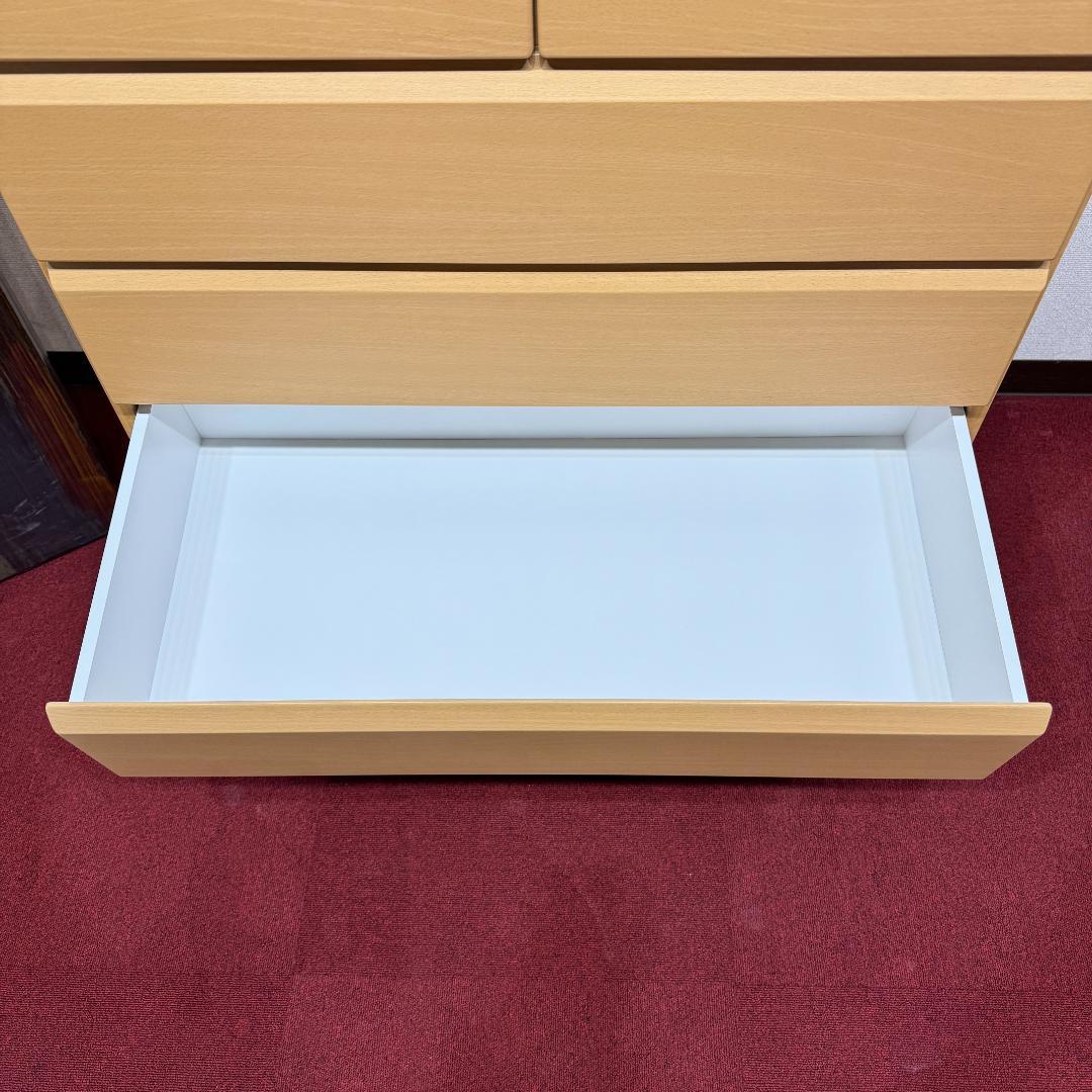 東京23区送料無料　大川家具ハイチェスト幅80㎝・タンス・収納・日本製