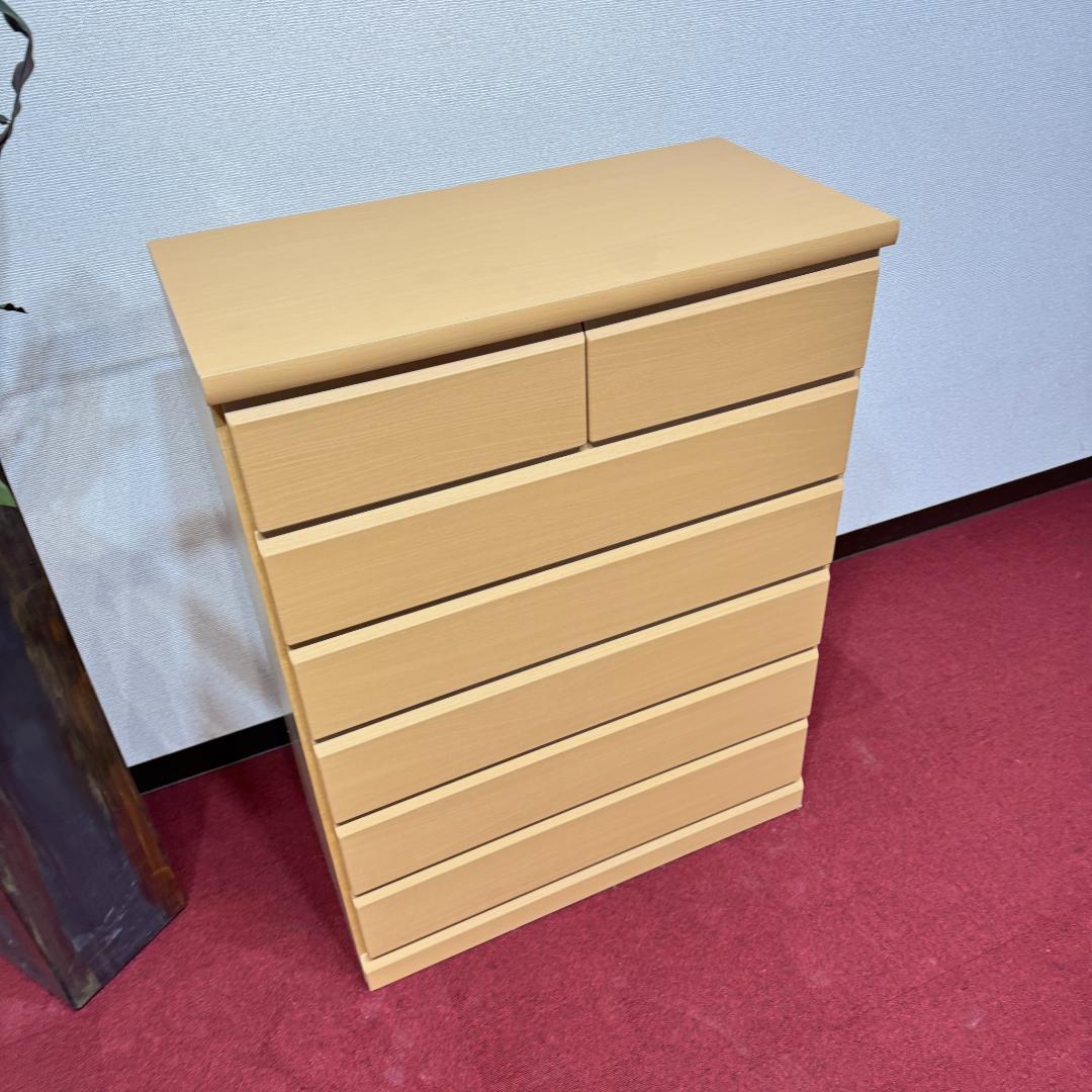 東京23区送料無料　大川家具ハイチェスト幅80㎝・タンス・収納・日本製