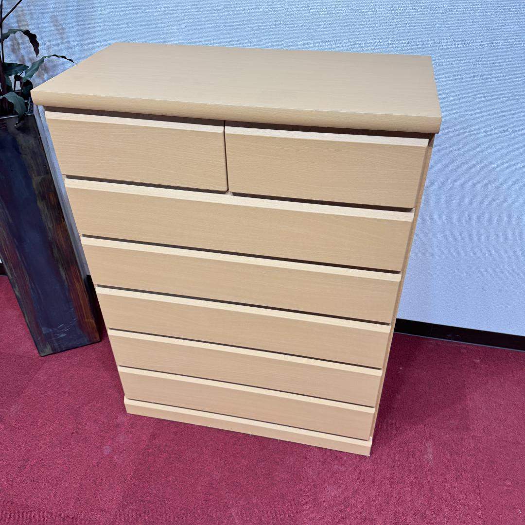 東京23区送料無料　大川家具ハイチェスト幅80㎝・タンス・収納・日本製