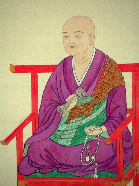 ♥大正時代　丹丘 龍潭 無道　弘法大師　掛け軸　人物　掛軸　骨董品