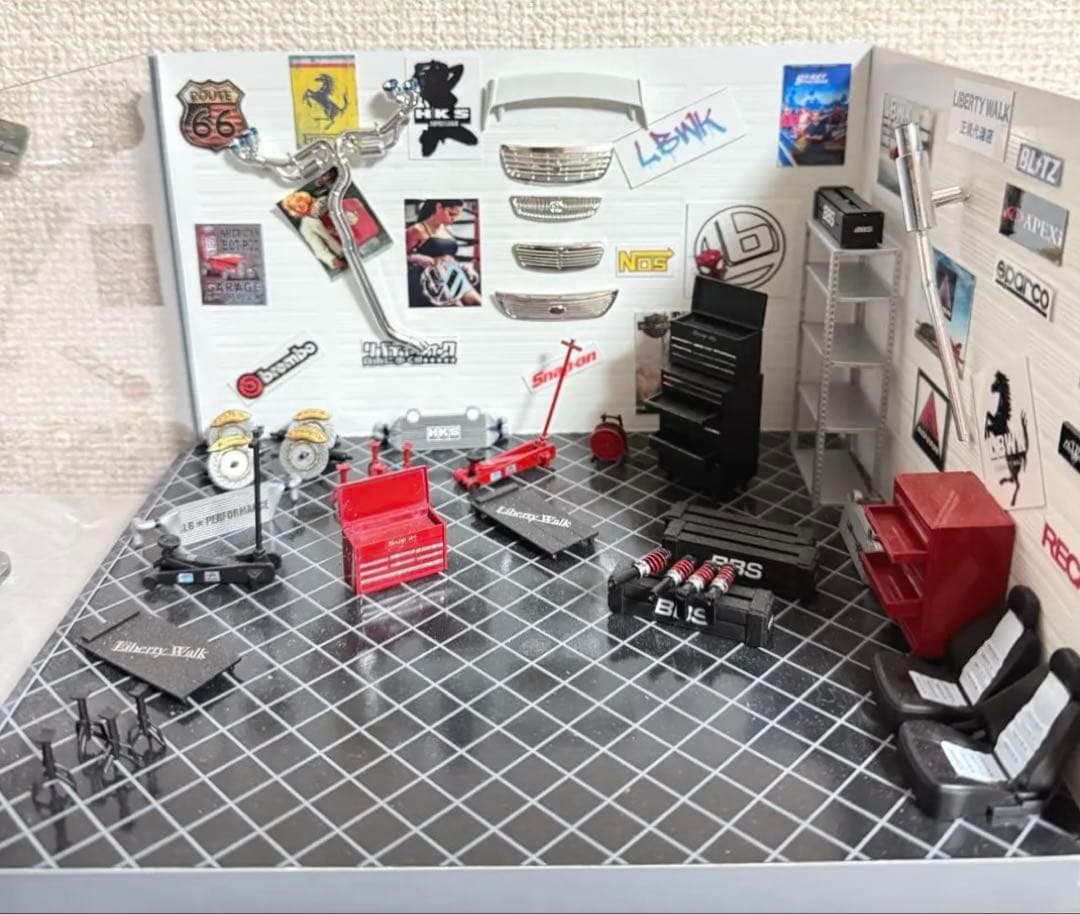 アオシマ フジミ 1/24 ガレージ ジオラマ