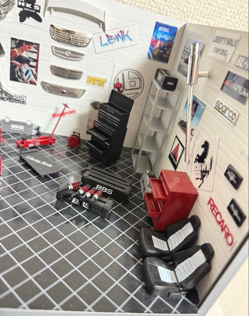 アオシマ フジミ 1/24 ガレージ ジオラマ