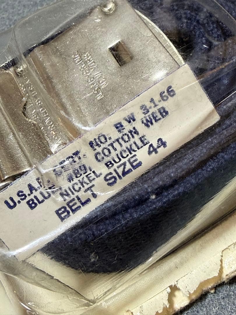 米軍 実物 コットンウエストベルト メイヤー N.Y.製