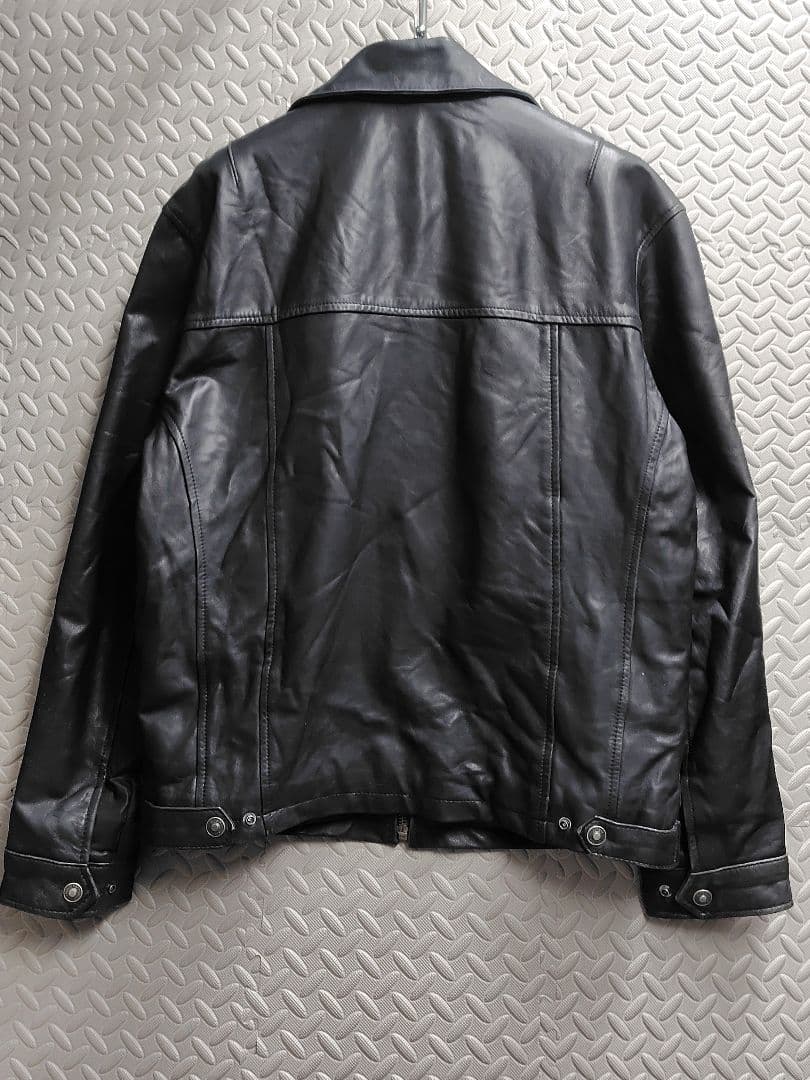 こーちゃん:Schott ブラックレザー シングルライダースジャケット