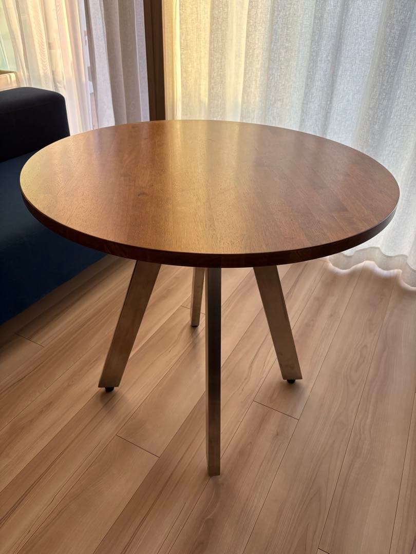 kanademono カフェテーブル　ステンレス脚　カナデモノ