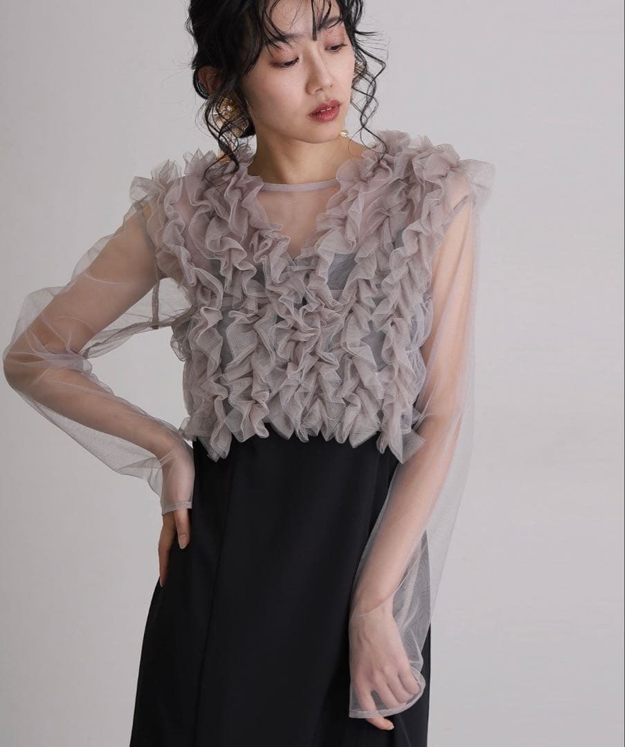 et.UNiVER ♡ Many way frill dress M ブラック