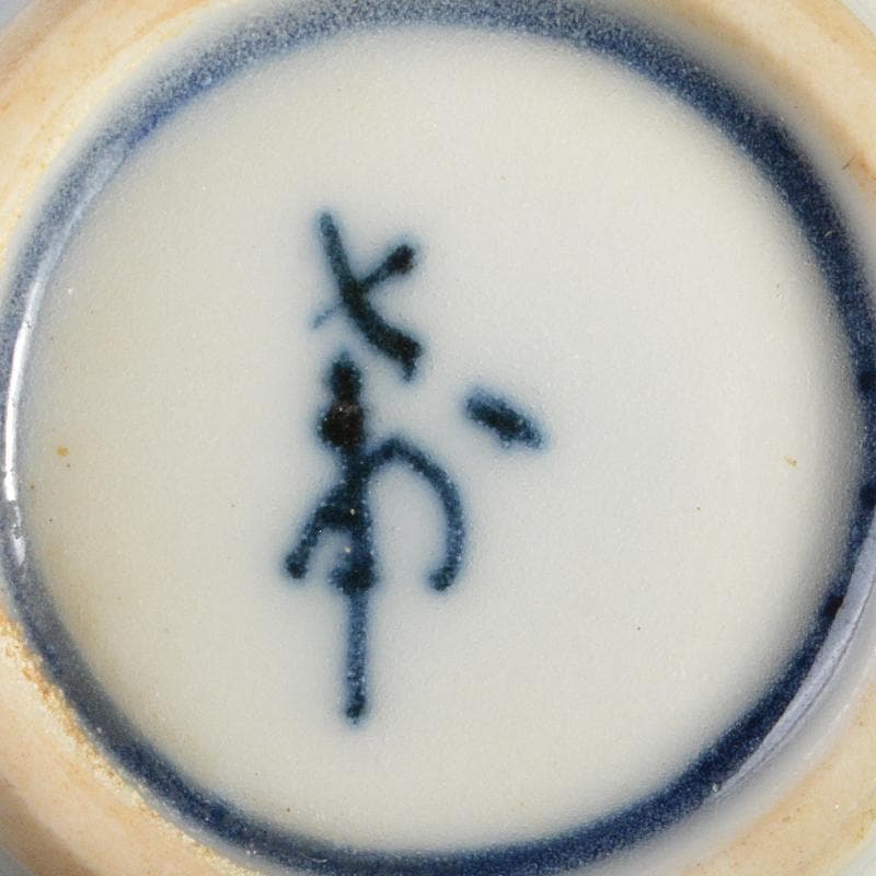 京焼　平安七甫作　色絵　模様絵変わり　花文　玉露碗　六客　共箱　M　R6838