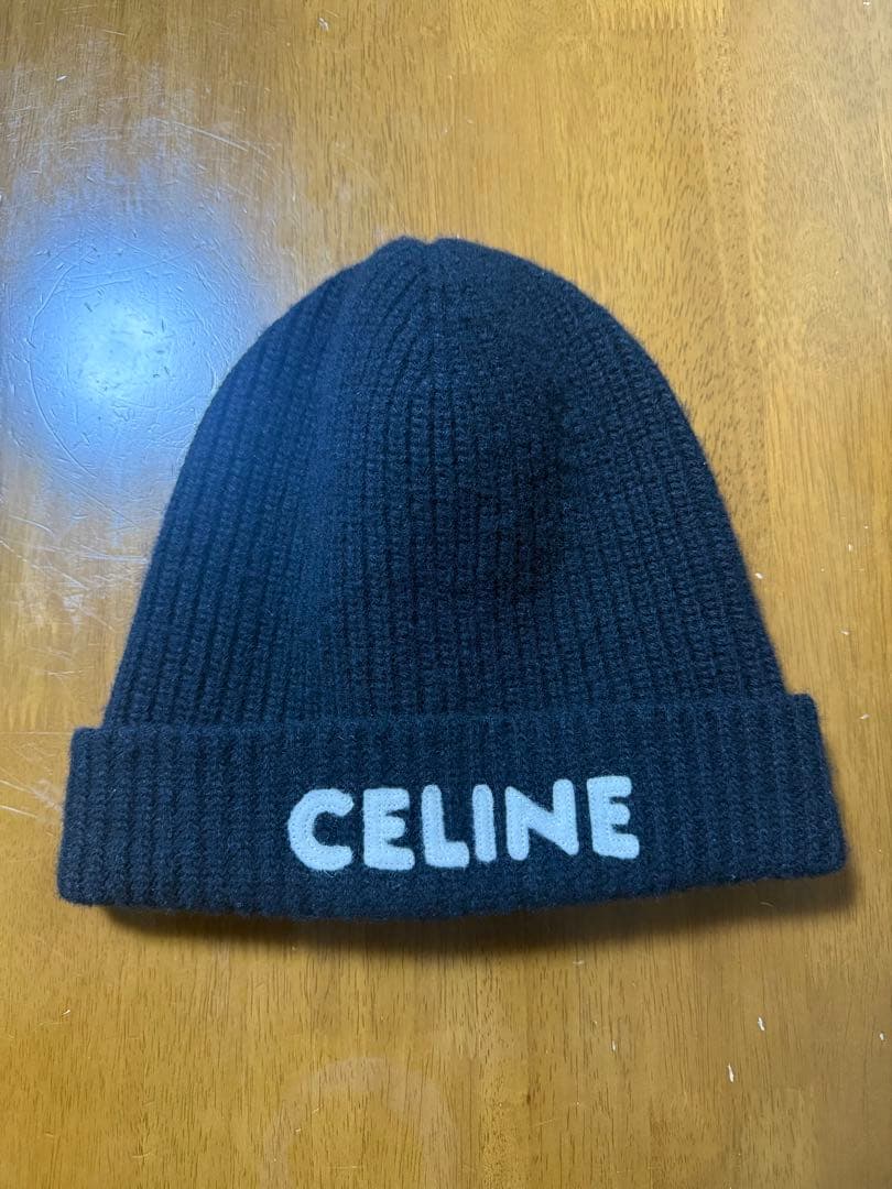【美品】CELINE BEANIE IN RIBBED WOOL