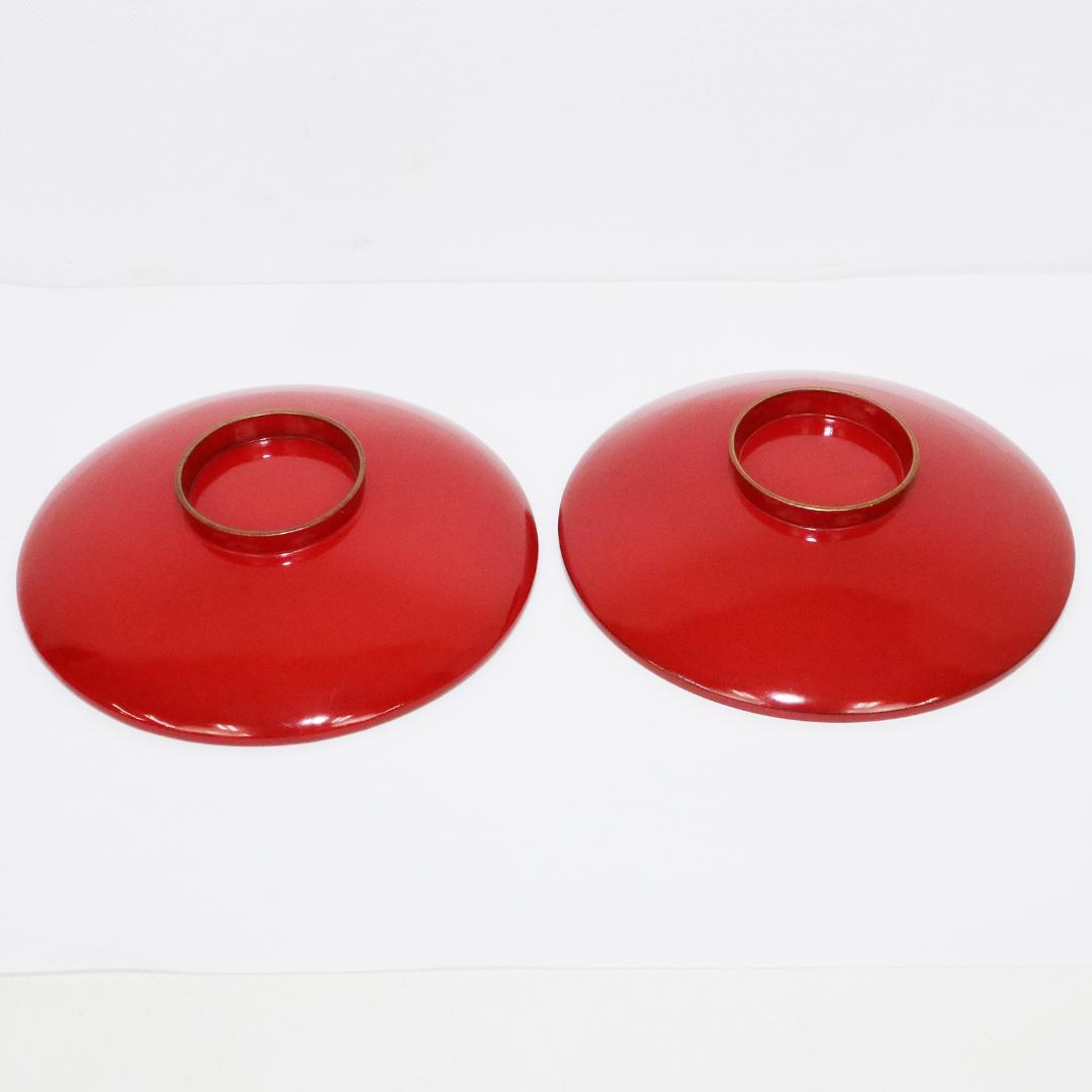 漆芸 絵変わり 鶴亀 鶴 金蒔絵 朱塗引盃 三十客 木皿 箱付き