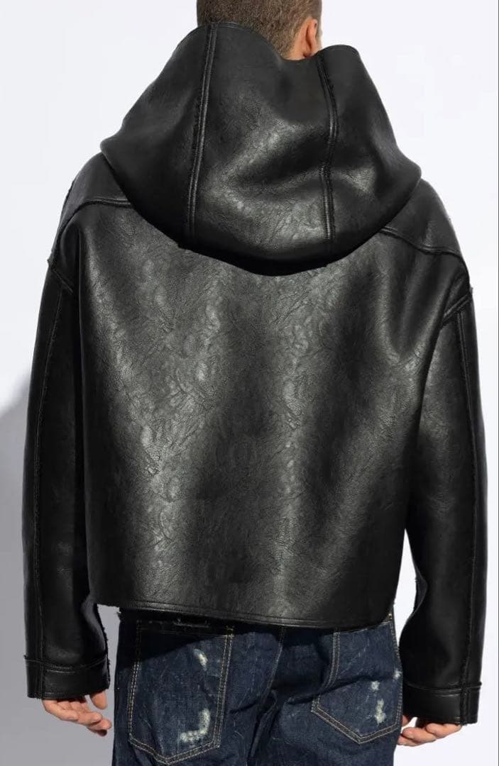 定価23万 24AW準新作・極美品 ヴィーガンレザー オーバーサイズジャケット