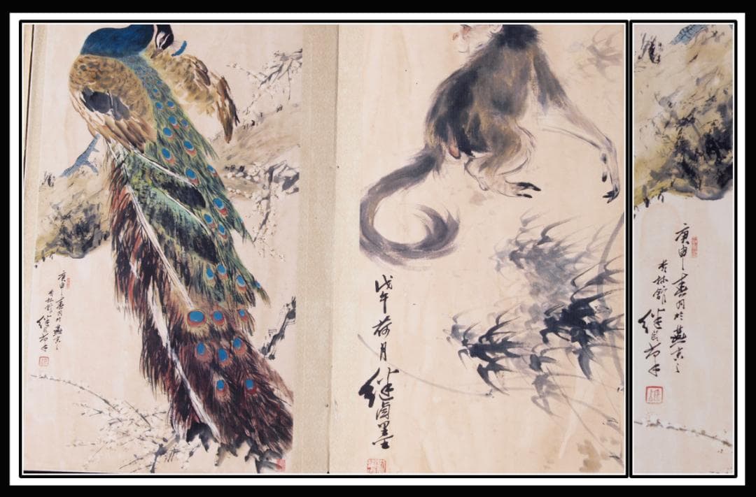 中国近代画家　刘继卣作動物図　激安骨董品AK1389A10-2