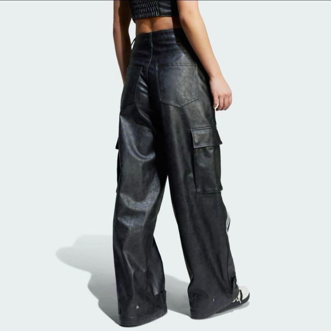 【男女兼用】新品28 Adidas adilenium ビンテージ レザーパンツ