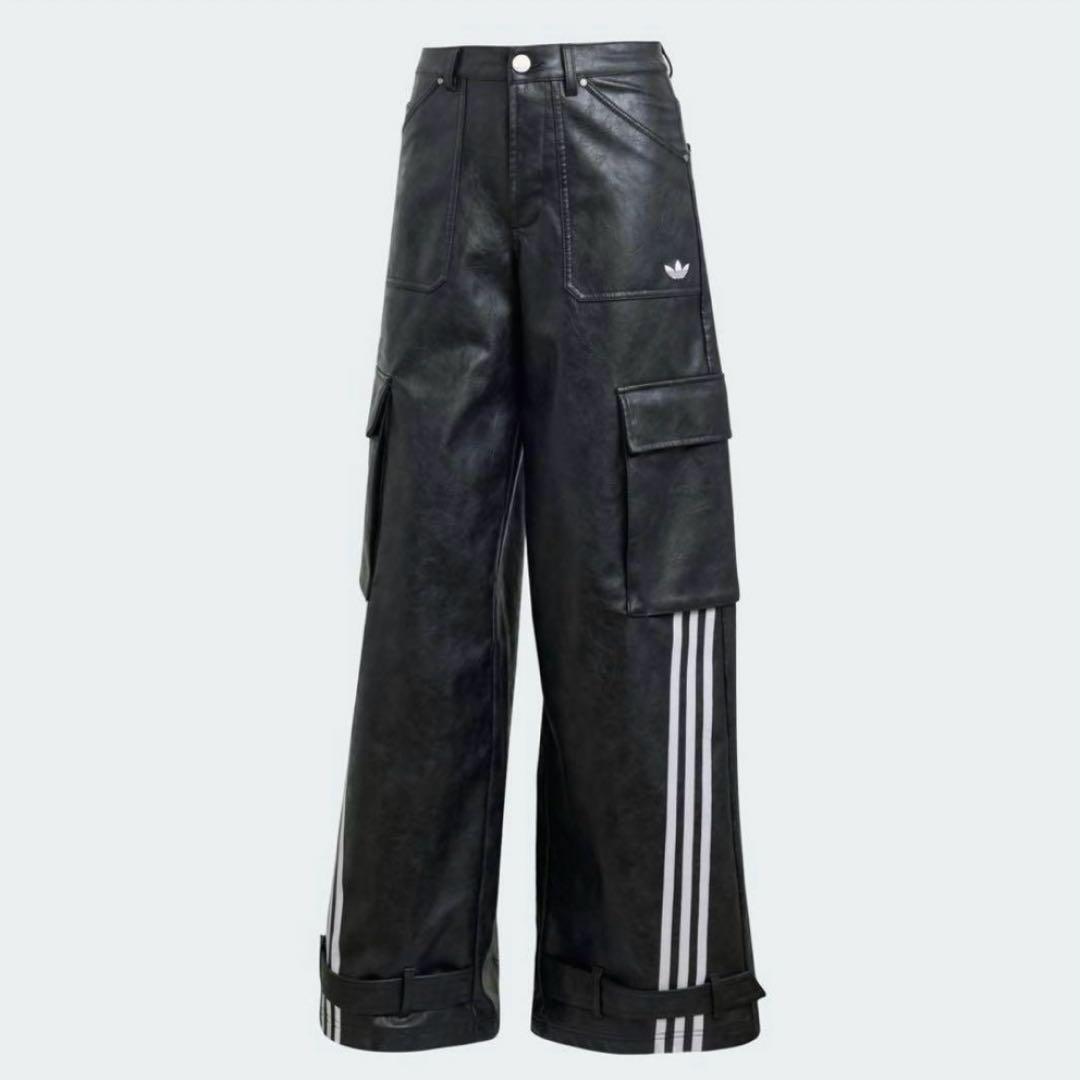 【男女兼用】新品28 Adidas adilenium ビンテージ レザーパンツ