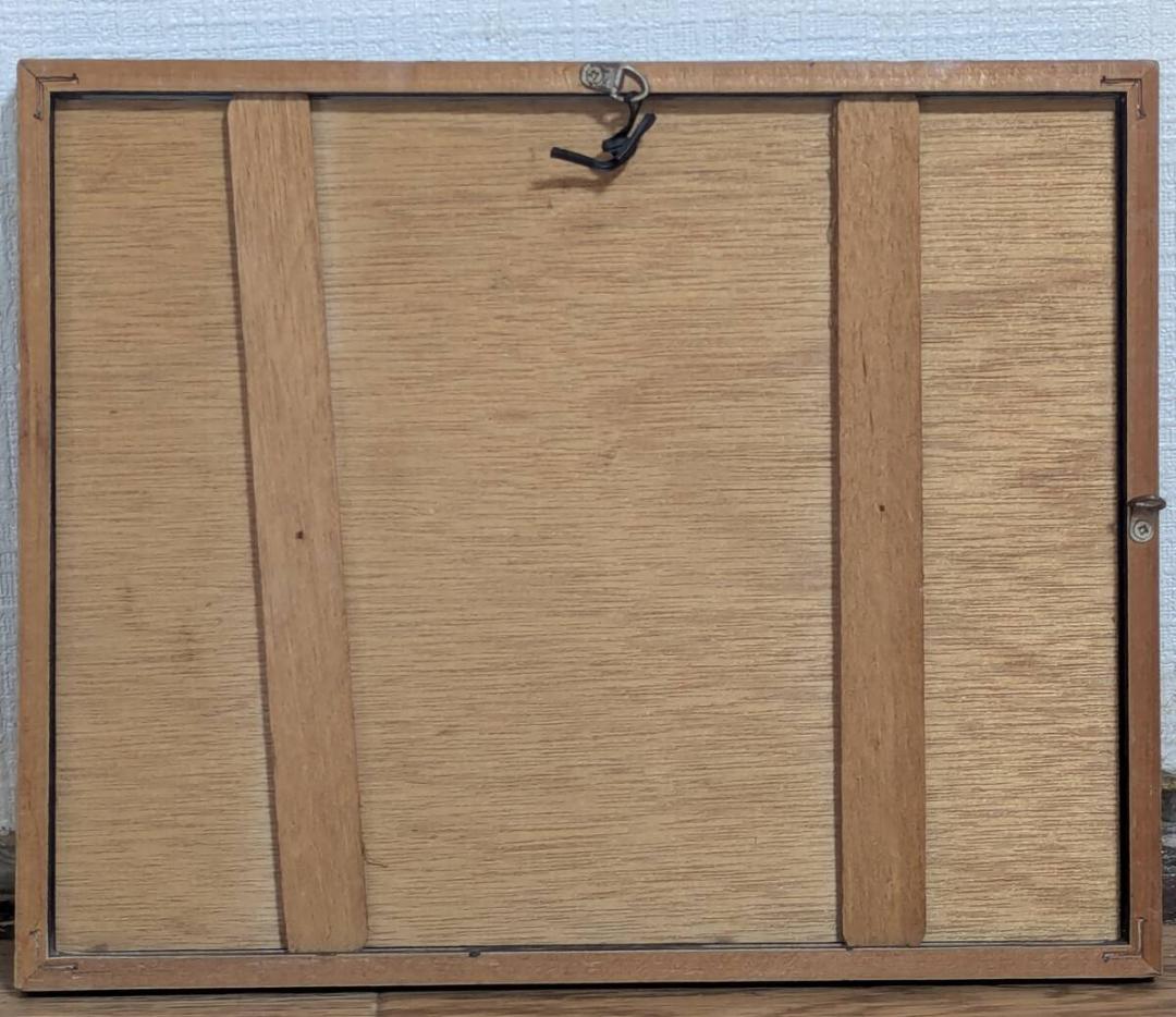 【真作】絵画　水墨画（葉書）　老鶴　水墨鳥図　墨一色の静寂美　Y58