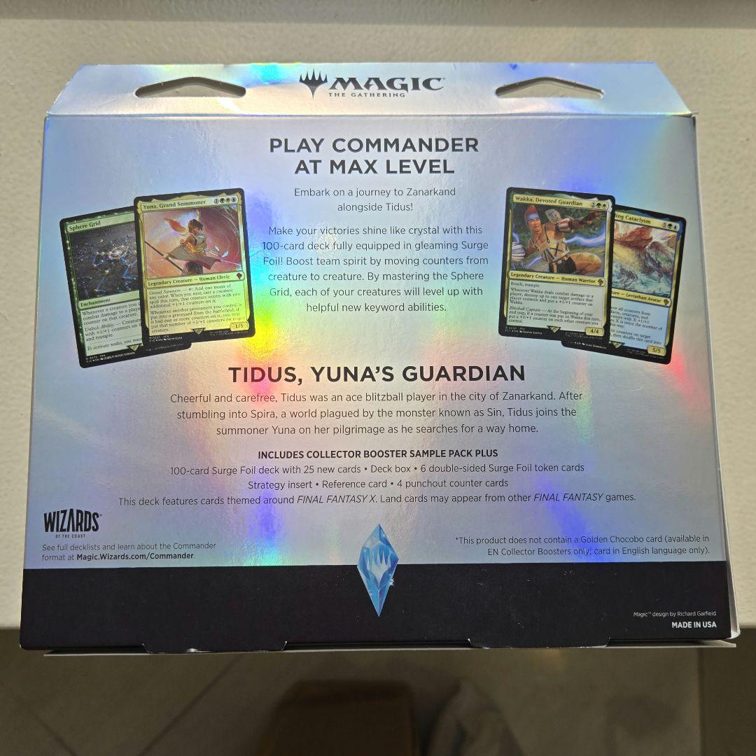 新品 MTG ファイナルファンタジー コレクター版統率者デッキ 英語版 FF10