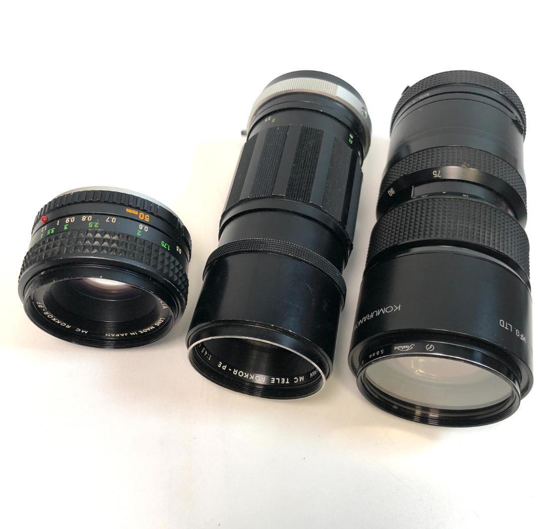 MINOLTA XG-E +レンズ3本セット　MF　ズーム、単焦点【動作確認済】