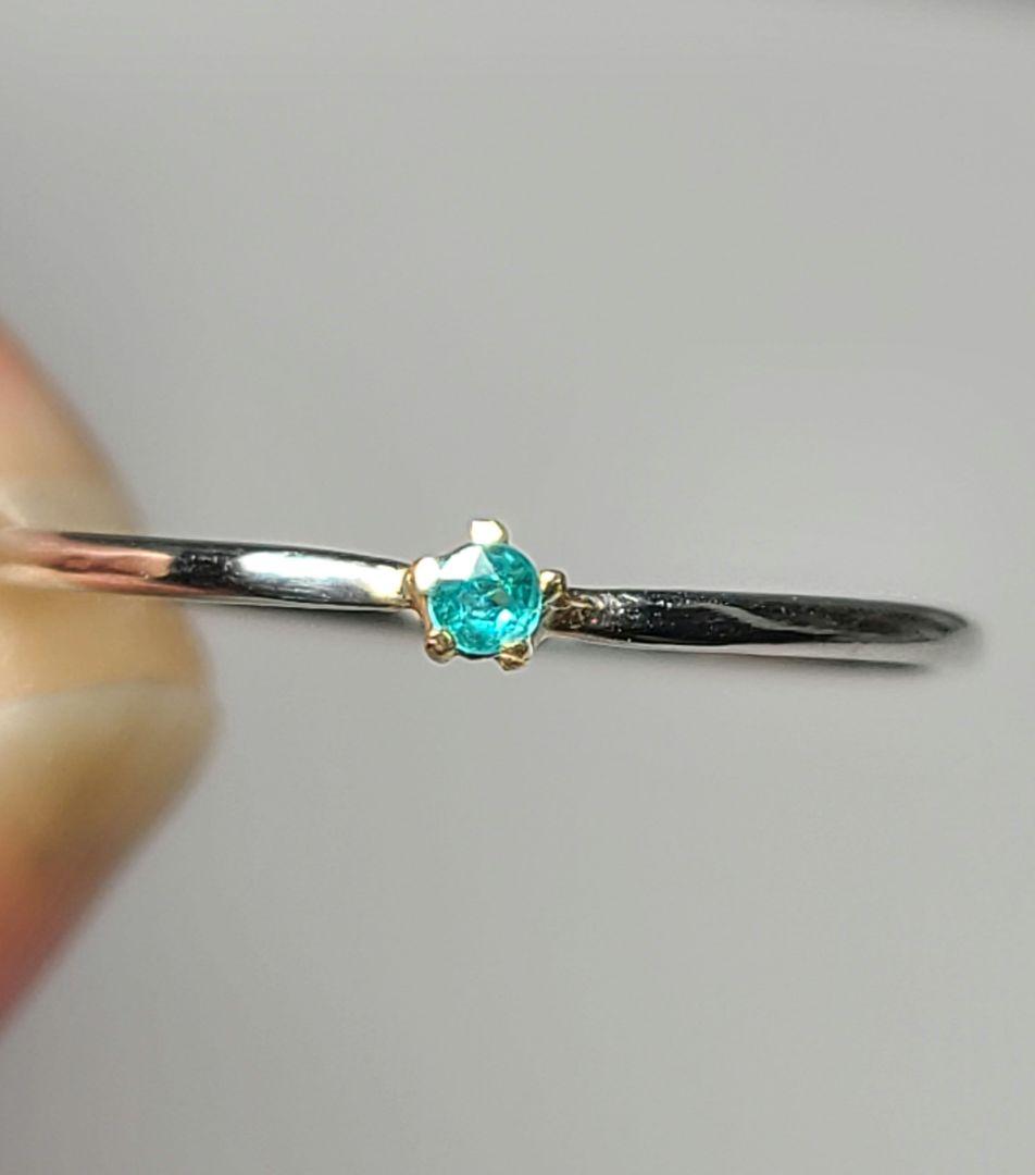 ビカビカネオン!!★ブラジルバターリャパライバトルマリン18金Ptリング★