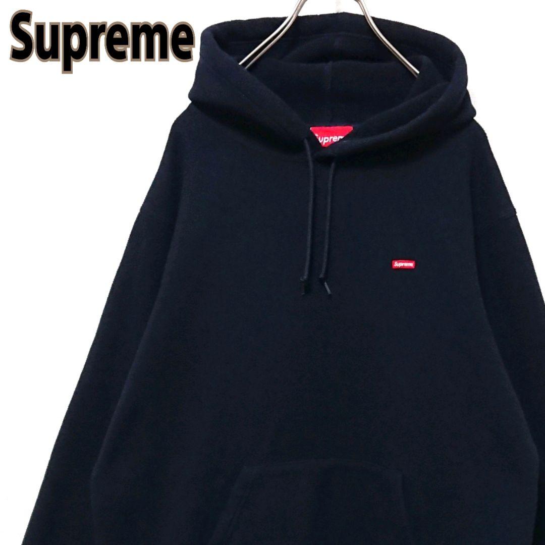希少 シュプリーム スモールボックス 刺繍ロゴ ポーラテック フリース パーカー