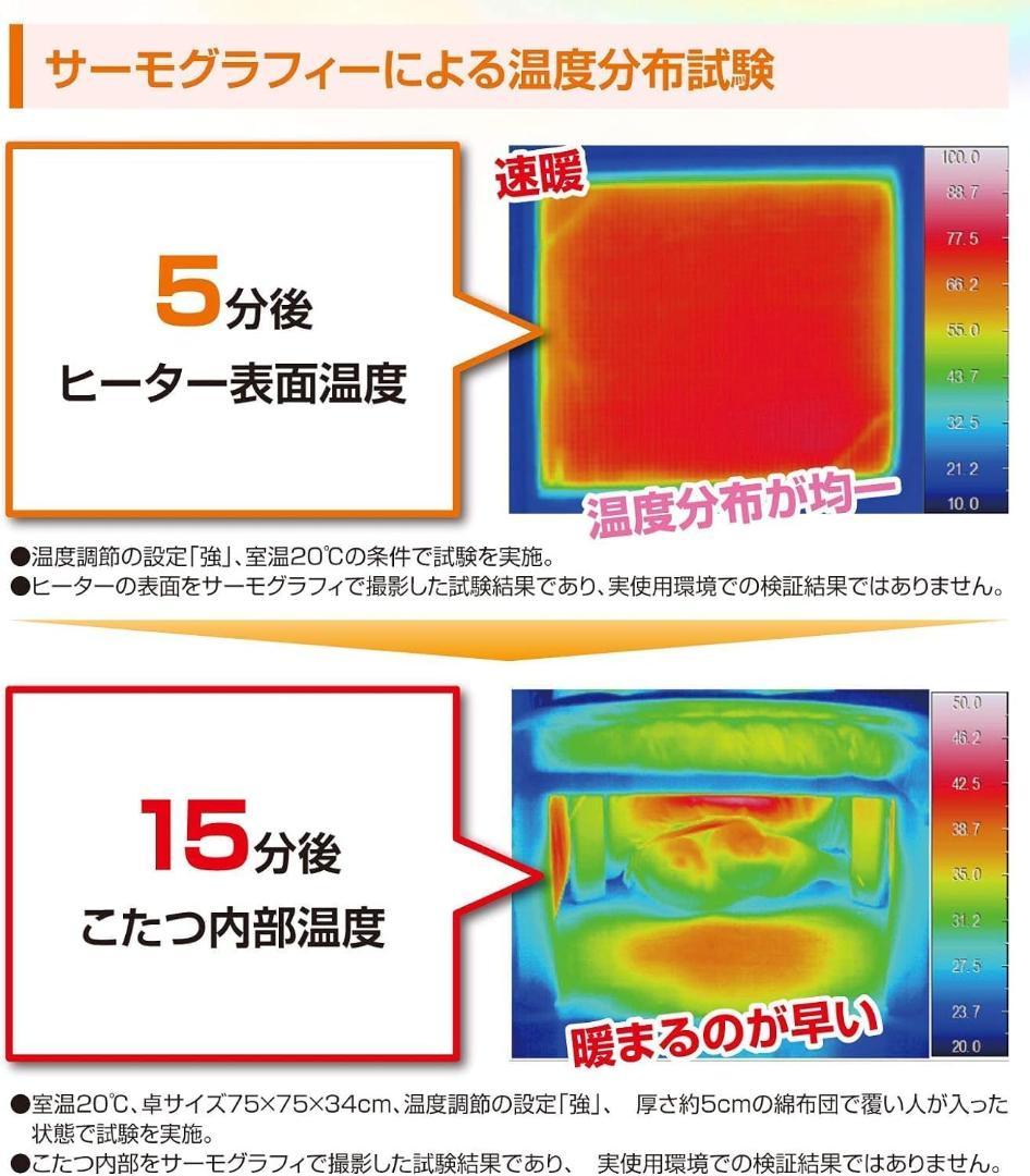 【未使用】山善 こたつテーブル 80cm 正方形 GKF-MDN802H(MB)