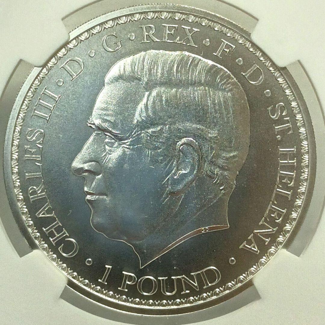 2023 セントヘレナ ウナとライオン 1ポンド銀貨 NGC MS70FR ④