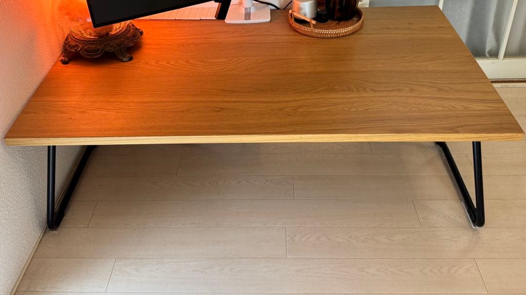 無印折りたたみローテーブル　幅120cm