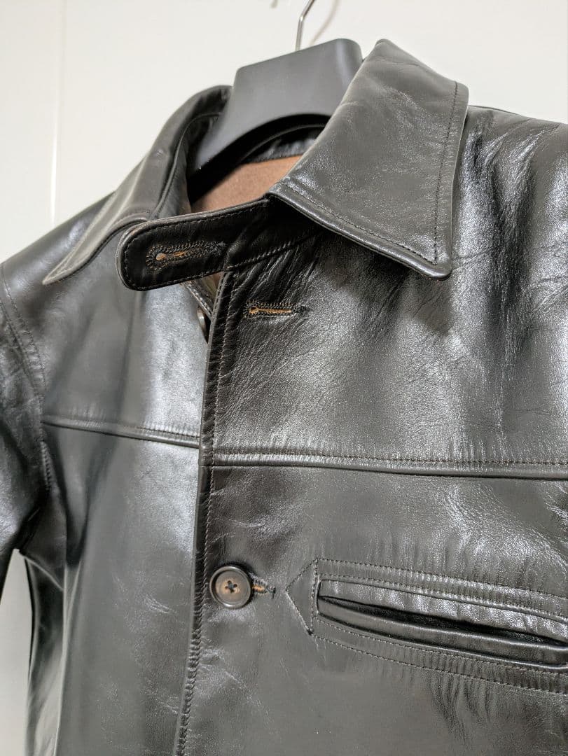 S*n様 レザーカーコート　茶芯ホースハイド　馬革　レザージャケットS