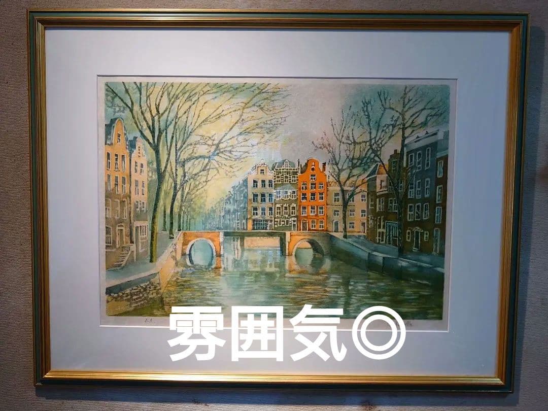 【真作保証、特価】リトグラフ　マイケル　ケルベラ、百貨店シ−ル