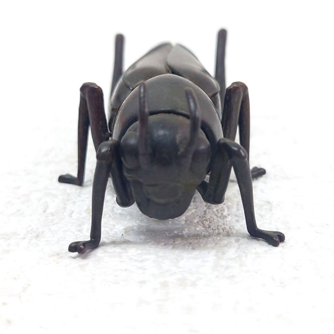 M0112I1 自在置物 銅製 螻蛄 おけら 銅製置物 銅虫作 置物 オブジェ