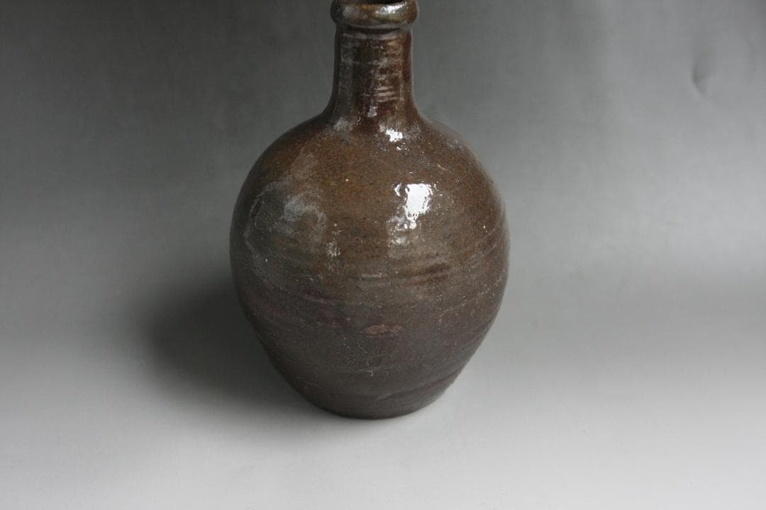 素朴な酒徳利　花入れ　江戸時代　古常滑焼