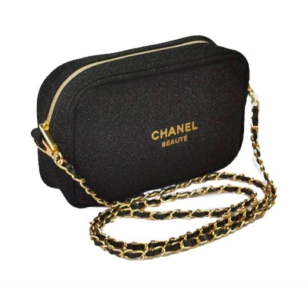 CHANEL BEAUTE ブラック ショルダーバッグ