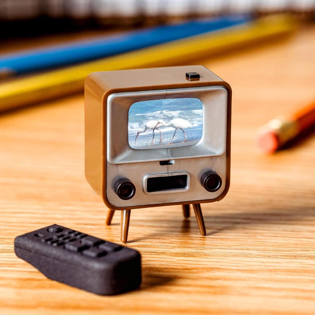 TinyTV 2 ブラウン ミニチュアテレビ リモコン付き 新品・箱難あり