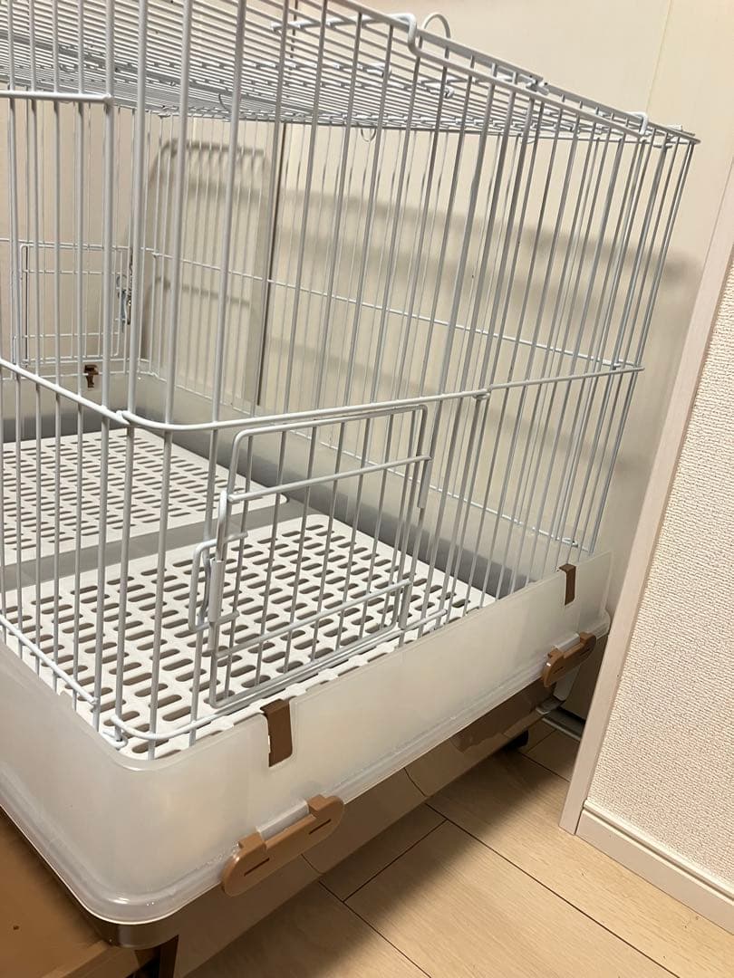 マルカンうさぎのカンタンおそうじケージワイドB フラワン（90x60x60cm）