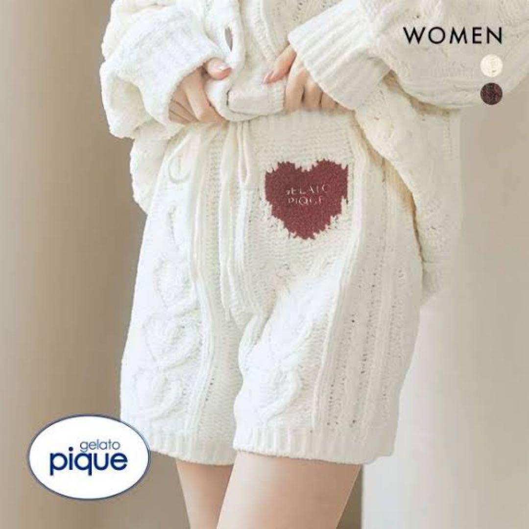 GELATO PIQUE ルームウェア ハートアランプルオーバー&ショートパンツ