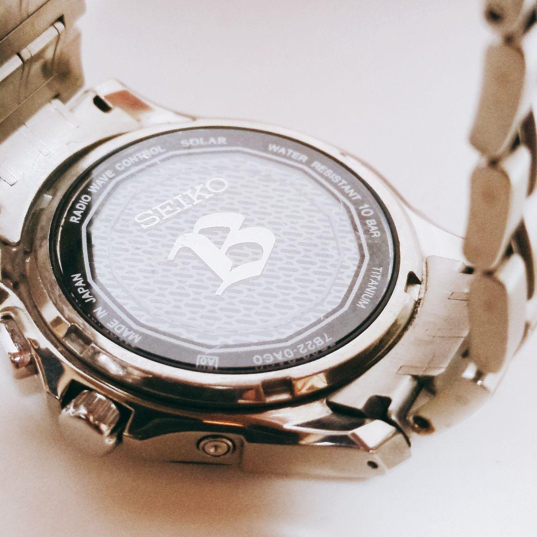 セイコー ブライツ SEIKO BRIGHTZ 電波ソーラー チタン 黒文字盤