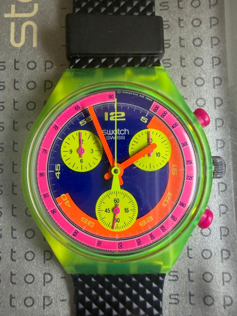 ビンテージ Swatchクロノグラフ「 Grand Prix」セット稼働確認済み