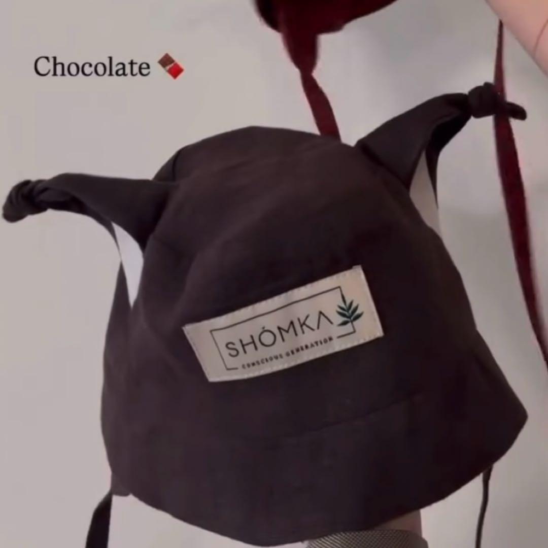 帽子 SHOMKA Chocolate lynx bonnet 49cm