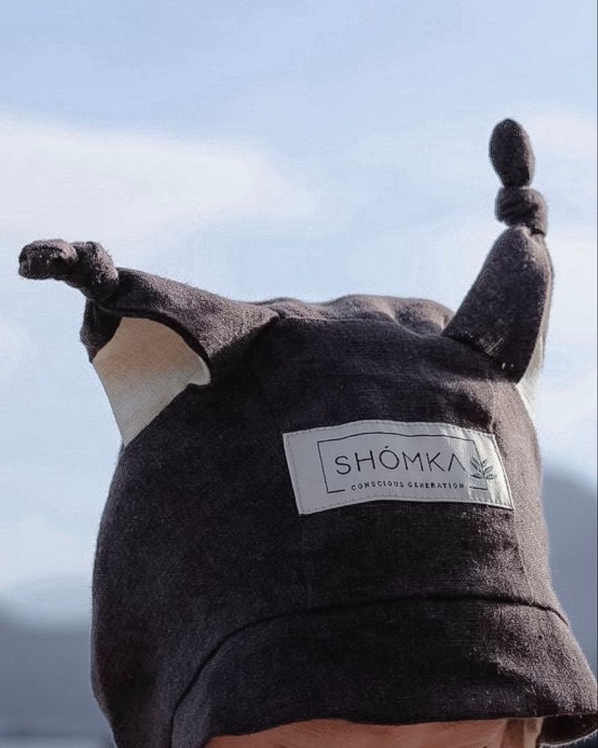 帽子 SHOMKA Chocolate lynx bonnet 49cm