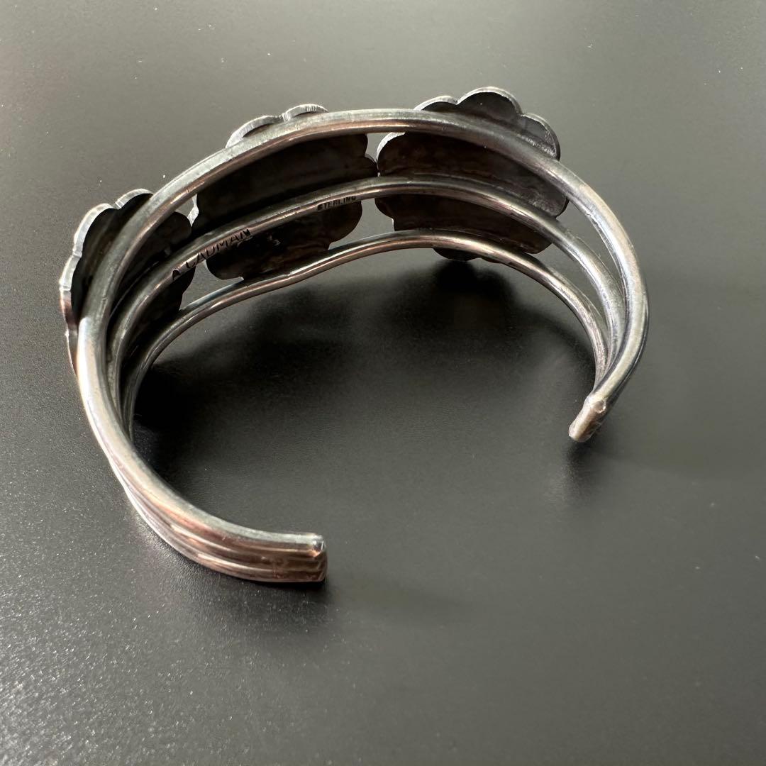 【美品】Navajo Andy Cadman 3連コンチョ バングル