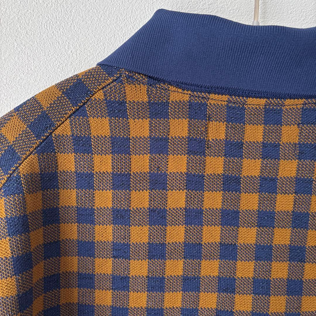 ハ*迎様 【希少】FRED PERRY 半袖　ニット　ポロシャツ チェック レデ